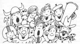 silly clip art (yodeling people)